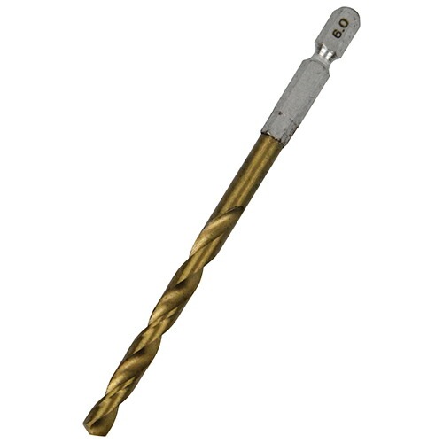 藤原産業 SK11 六角軸チタンコーティング鉄ドリル 適長 (ノーマル) 6.0mm