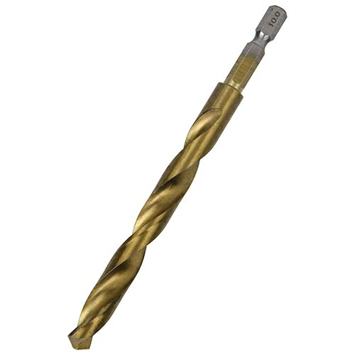 藤原産業 SK11 六角軸チタンコーティング鉄ドリル 適長 (ノーマル) 10.0mm