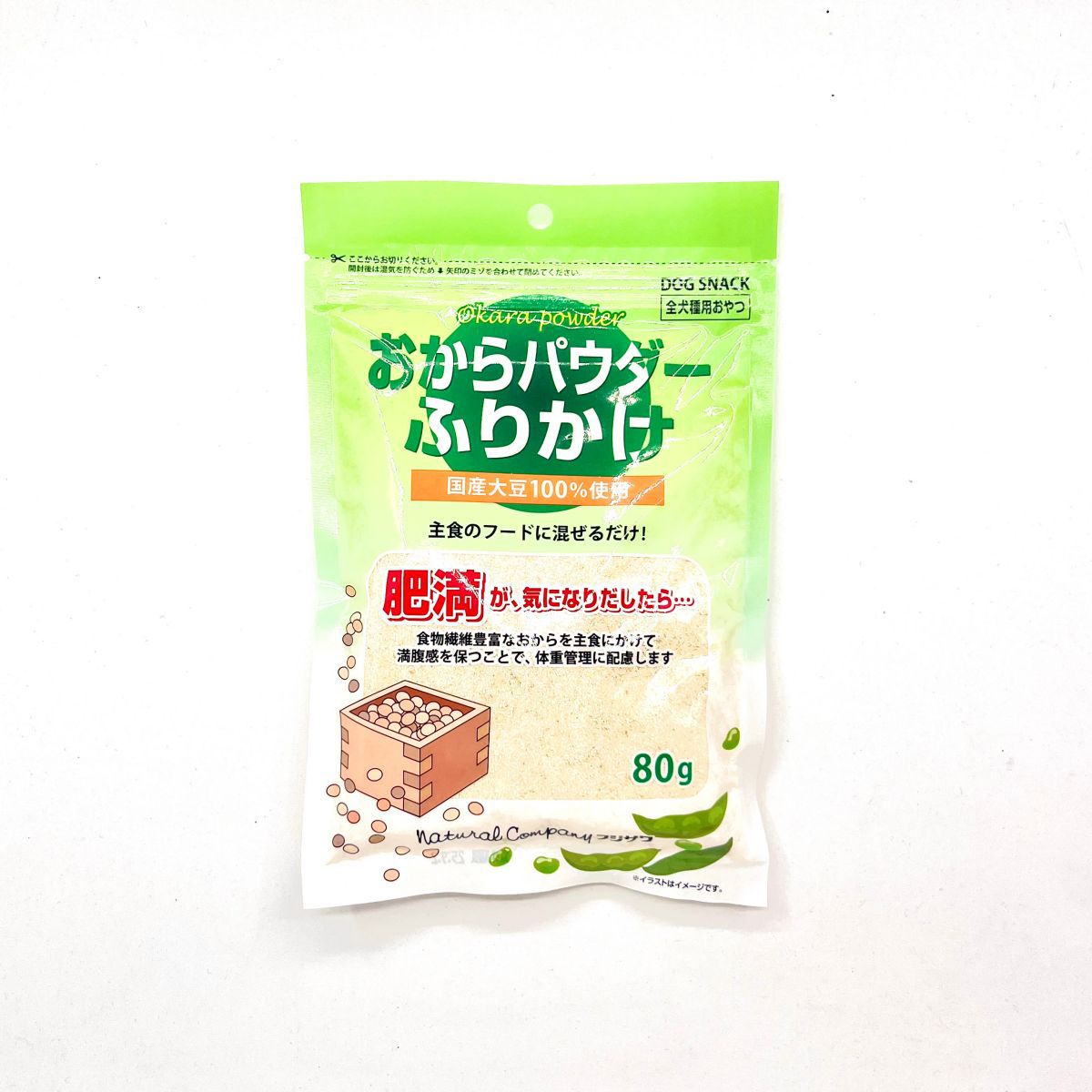 おからパウダー ふりかけ 80g 藤沢商事 ドッグフード ペットスナック 犬用おやつ 日本製 ペット用品 ペット