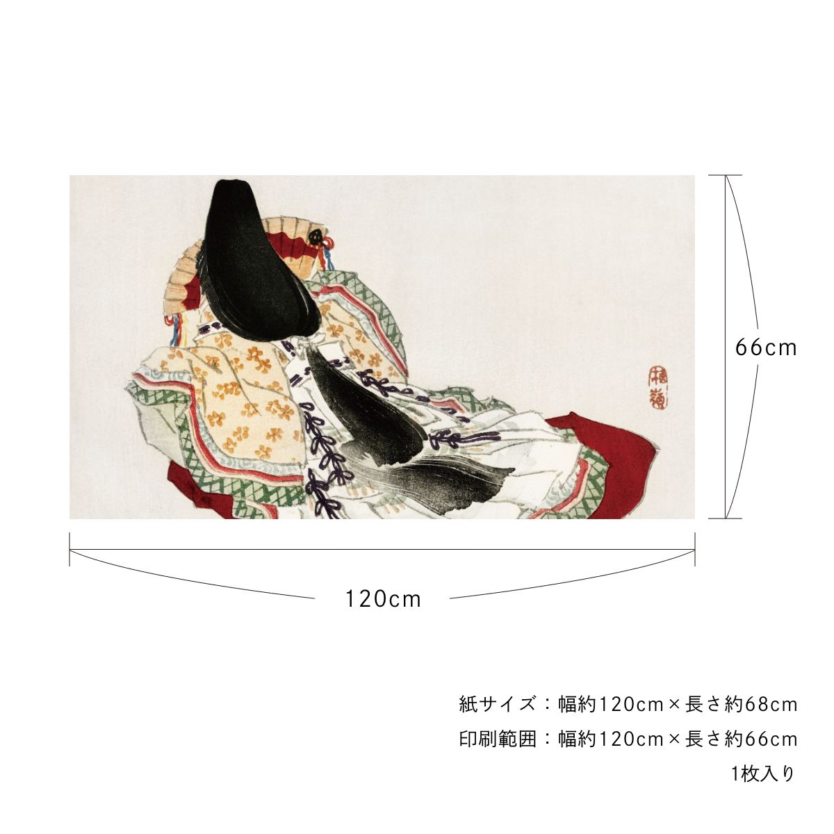 貼ってはがせる壁紙シート アートシリーズ 和の巨匠たち 日本の名画 HC_J_001 ～ HC_J_012 シールタイプ 幅約120cm×高さ約66cm 1枚入り アサヒペン