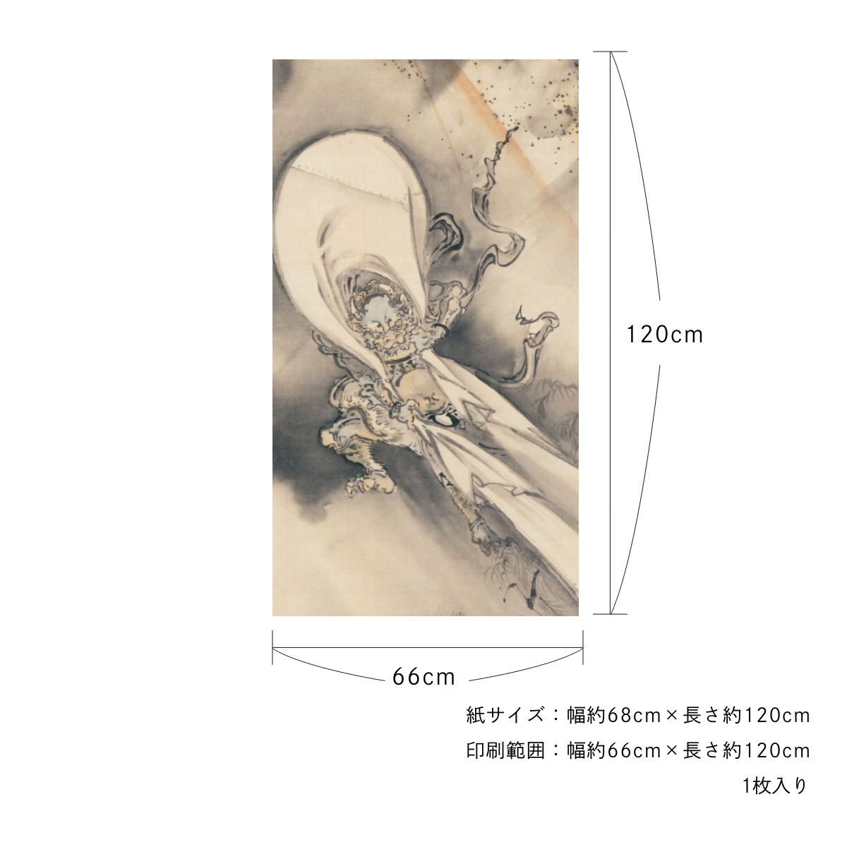 貼ってはがせる壁紙シート アートシリーズ 和の巨匠たち 日本の名画 HC_J_013 ～ HC_J_022 シールタイプ 幅約66cm×高さ約120cm 1枚入り アサヒペン