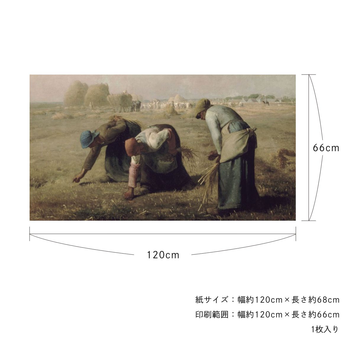 貼ってはがせる壁紙シート アートシリーズ 西洋の巨匠たち 世界の名画 HC_W_001 ~ HC_W_008 シールタイプ 幅約120cm×高さ約66cm 1枚入り アサヒペン