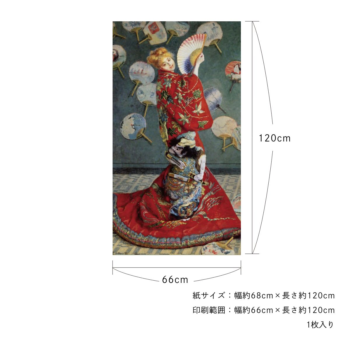 貼ってはがせる壁紙シート アートシリーズ 西洋の巨匠たち 世界の名画 HC_W_009 ～ HC_W_015 シールタイプ 幅約66cm×高さ約120cm 1枚入り アサヒペン