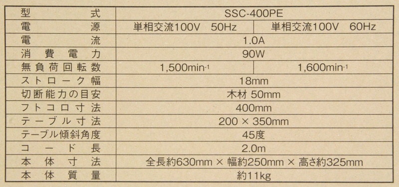 藤原産業 SK11 卓上糸鋸盤400mm SSC-400PE