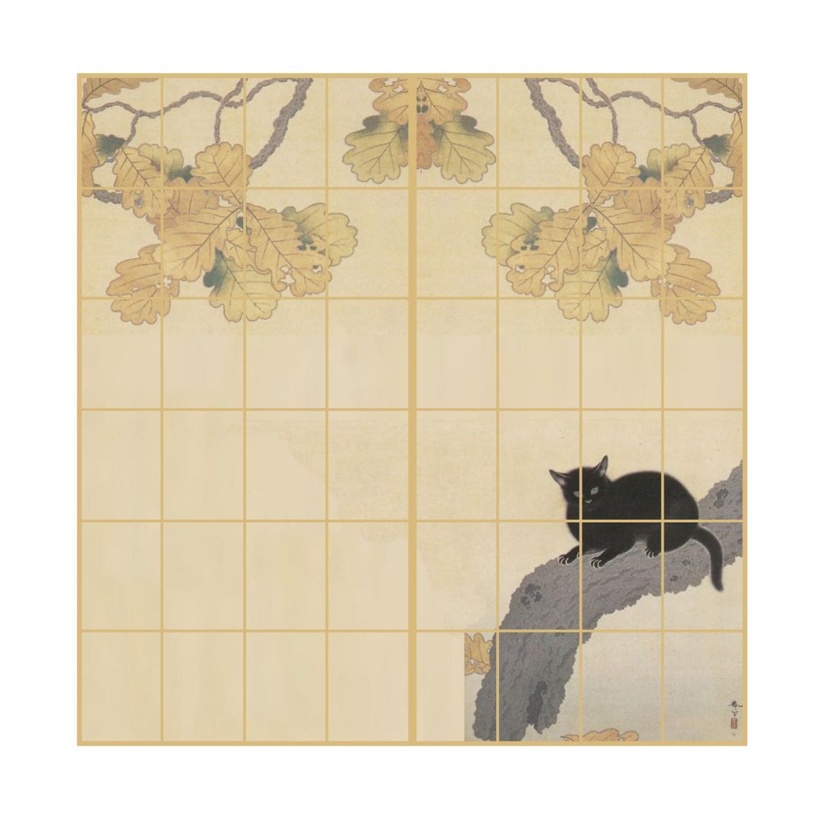 障子 アニマル デザイン障子紙 猫の巻 2枚1組 | | デジタルプリント