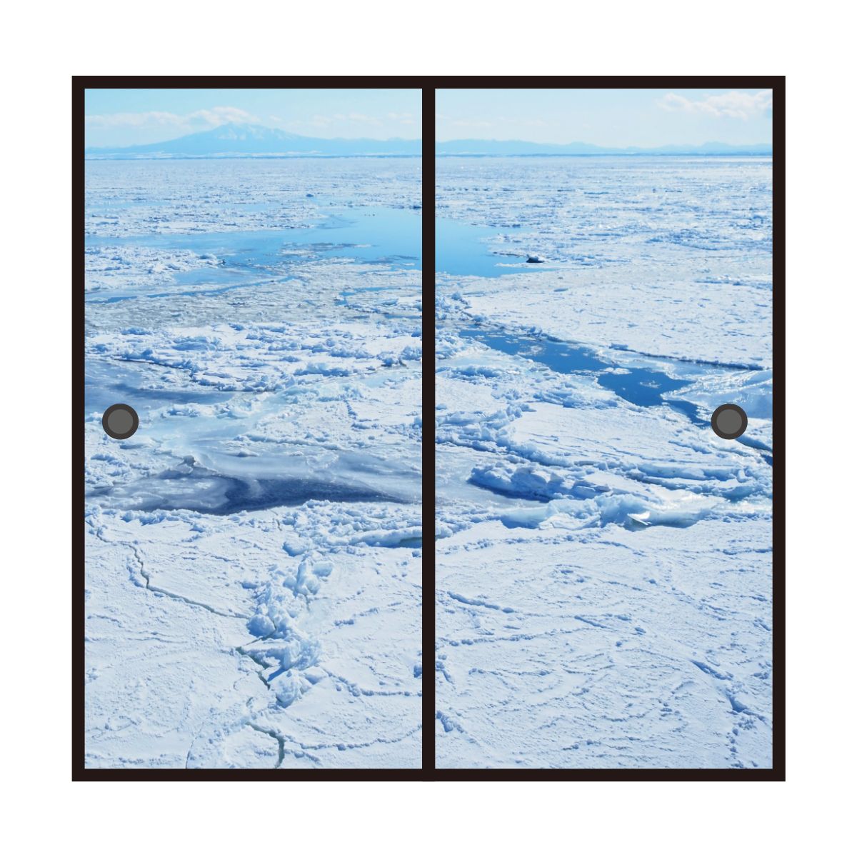 海模様 Ice floe 襖紙 92cm×182cm 2枚入り 水貼りタイプ sea-10F