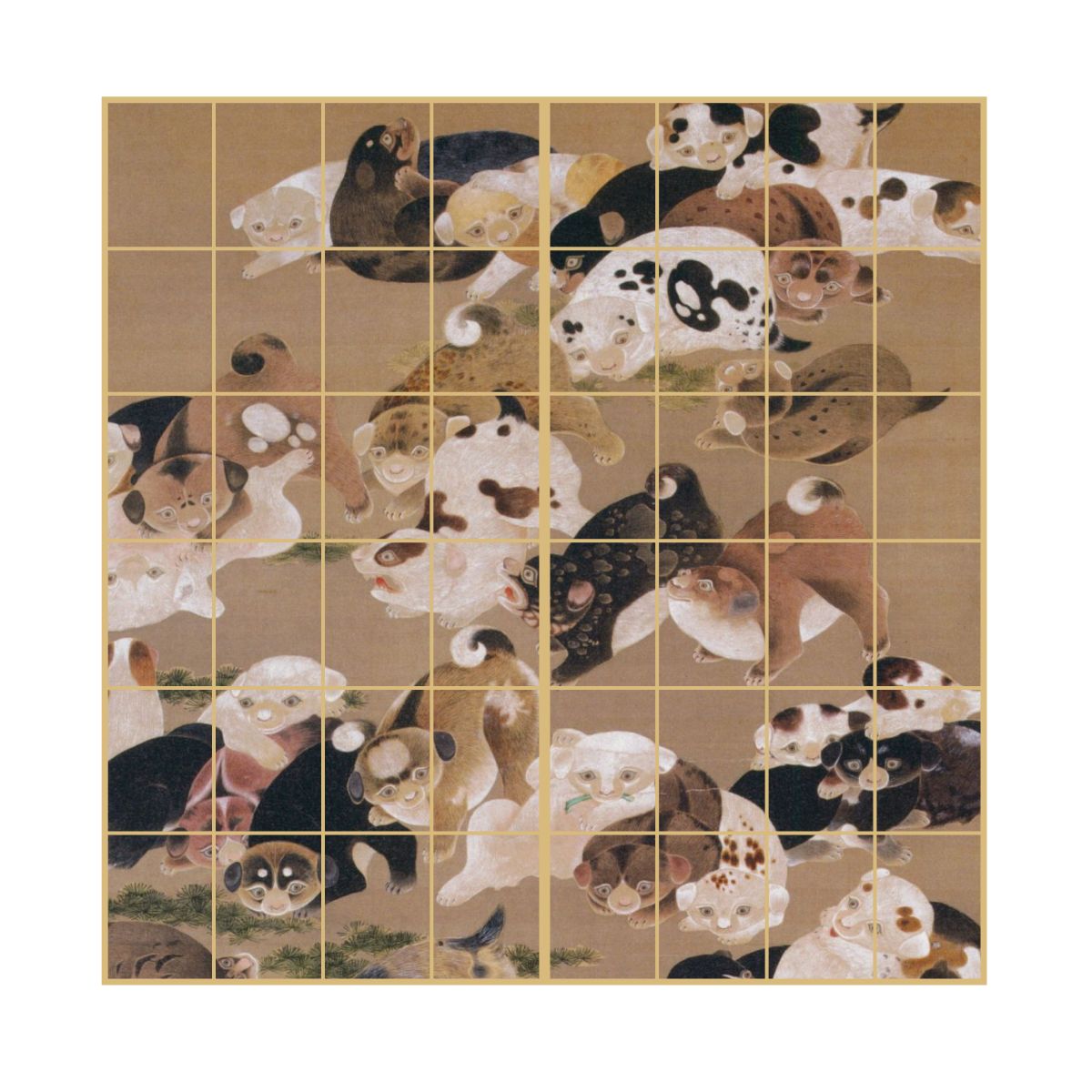 障子 アニマル デザイン障子紙 犬の巻 2枚1組