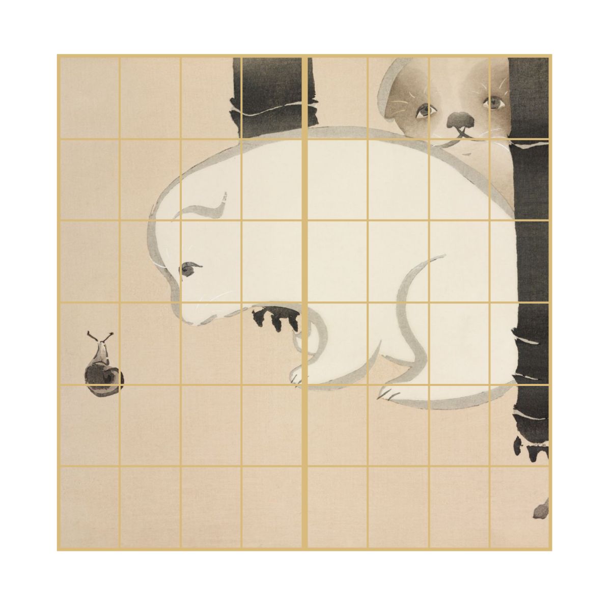 障子 アニマル デザイン障子紙 犬の巻 2枚1組