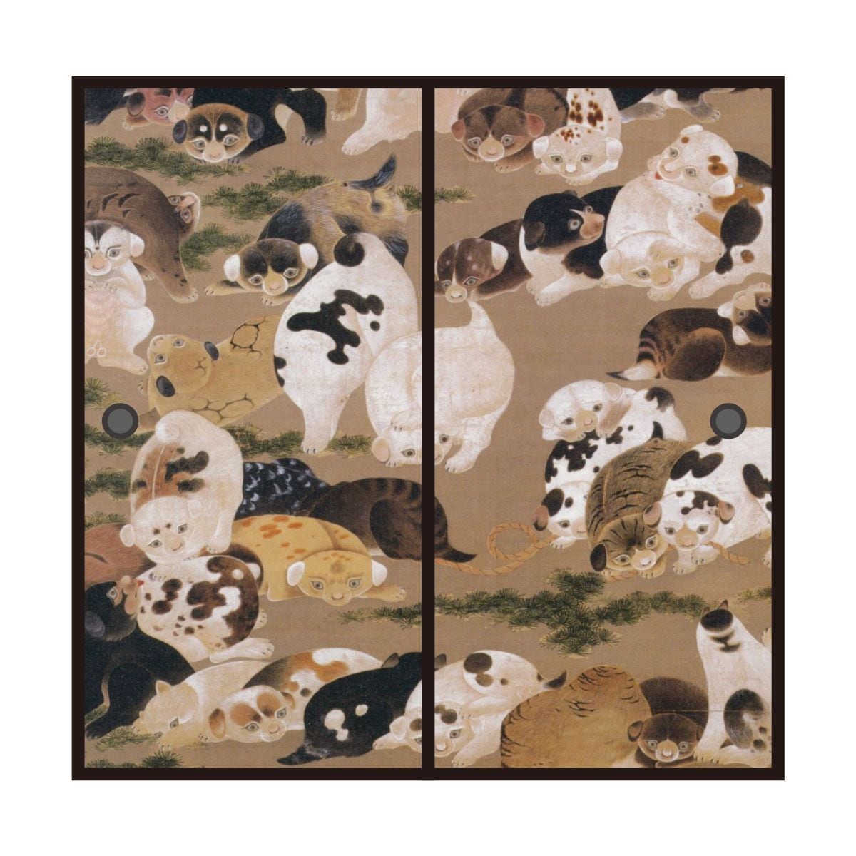 ふすま紙 アニマル デザイン 襖紙 犬の巻 2枚1組