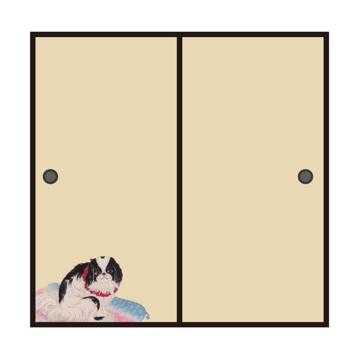 ふすま紙 アニマル デザイン 襖紙 犬の巻 2枚1組