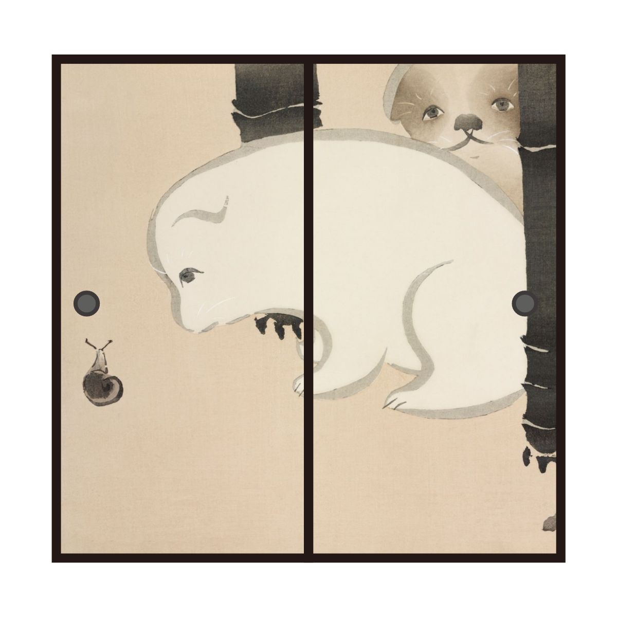 ふすま紙 アニマル デザイン 襖紙 犬の巻 2枚1組