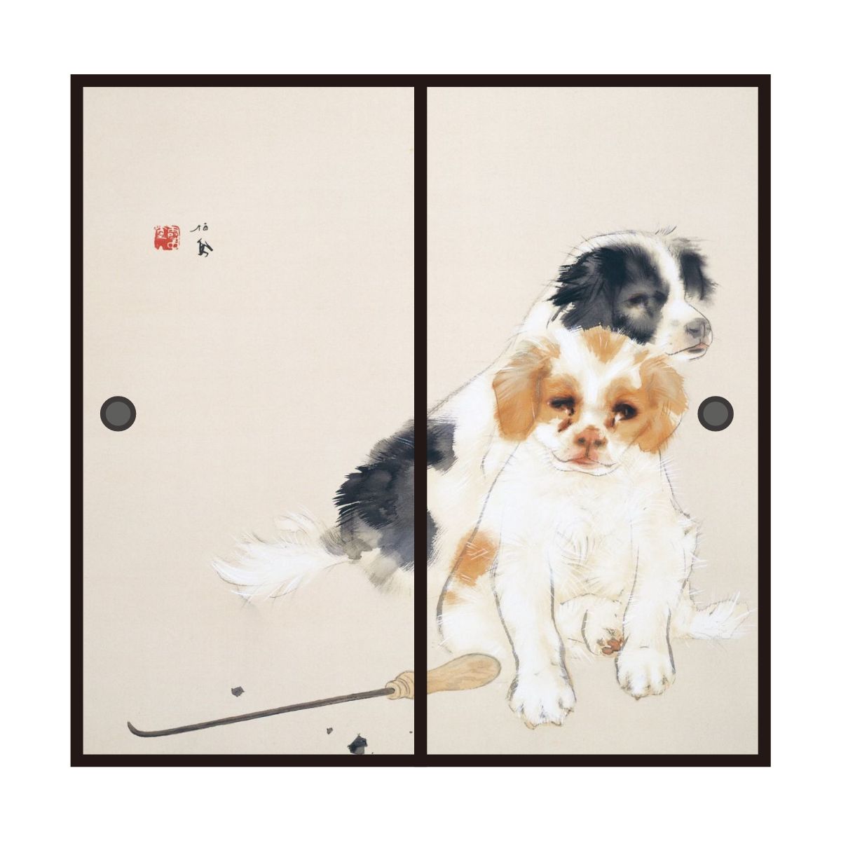 ふすま紙 アニマル デザイン 襖紙 犬の巻 2枚1組