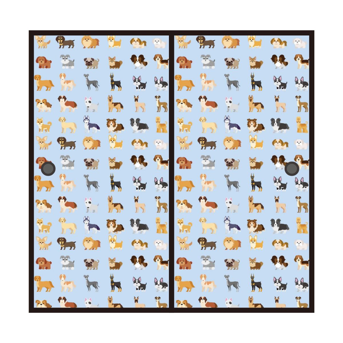 ふすま紙 アニマル デザイン 襖紙 犬の巻 2枚1組