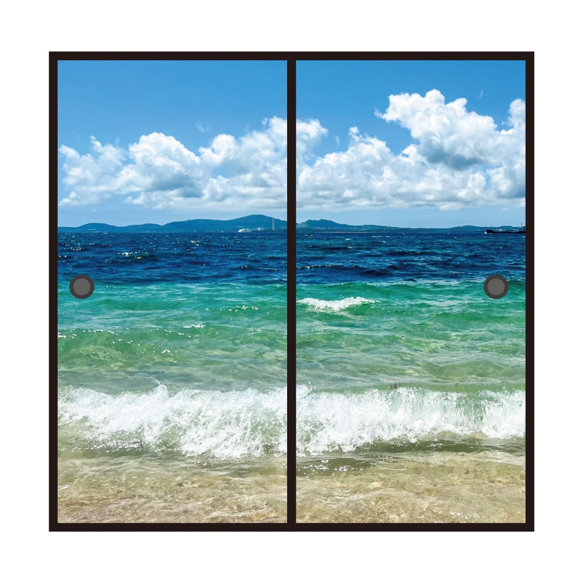 海模様 Ripples 襖紙 92cm×182cm 2枚入り 水貼りタイプ sea-03F