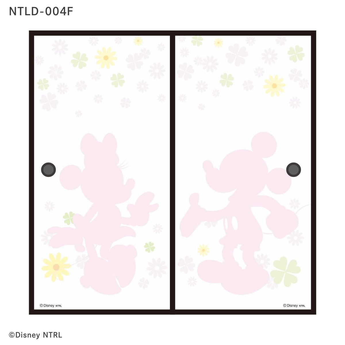 ディズニーキャラクター ふすま紙 ミッキー＆ミニー   NTLD-004F 水で貼るタイプ 再湿 襖紙 幅約92cm×長さ約182cm 2枚1組 アサヒペン