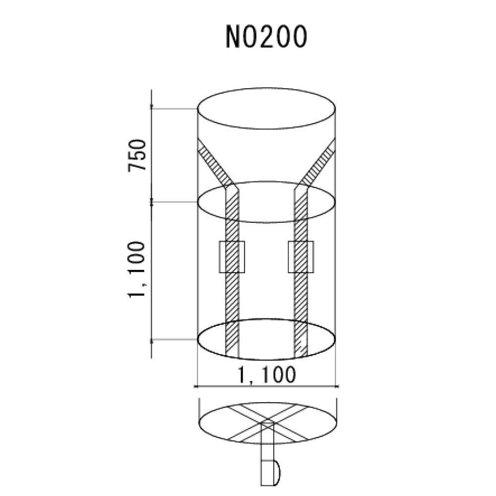 【法人限定販売】SK フレコンバッグ 10枚入り ベージュ 500L 1000L No.50 No.200 No.200-N No.300 No.500 ポリプロピレン リサイクルPP ワンウェイ用 中国製 三鬼化成