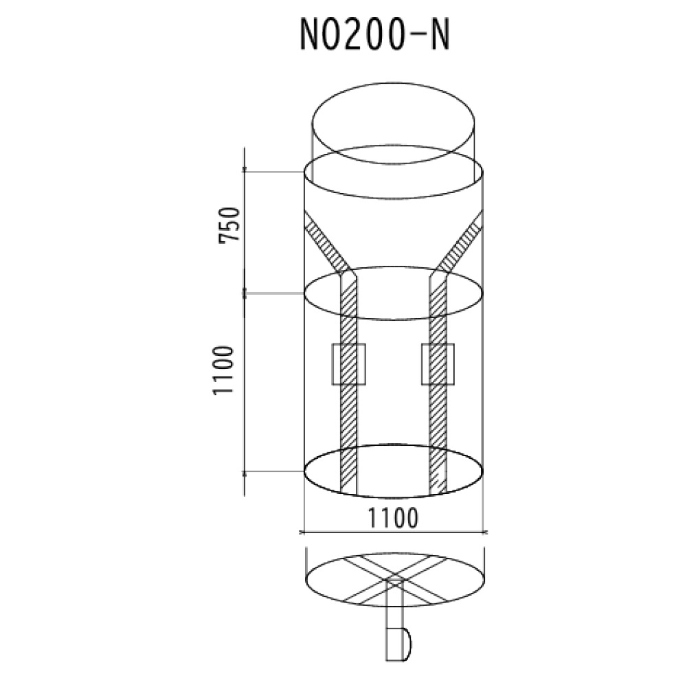 【法人限定販売】SK フレコンバッグ 10枚入り ベージュ 500L 1000L No.50 No.200 No.200-N No.300 No.500 ポリプロピレン リサイクルPP ワンウェイ用 中国製 三鬼化成
