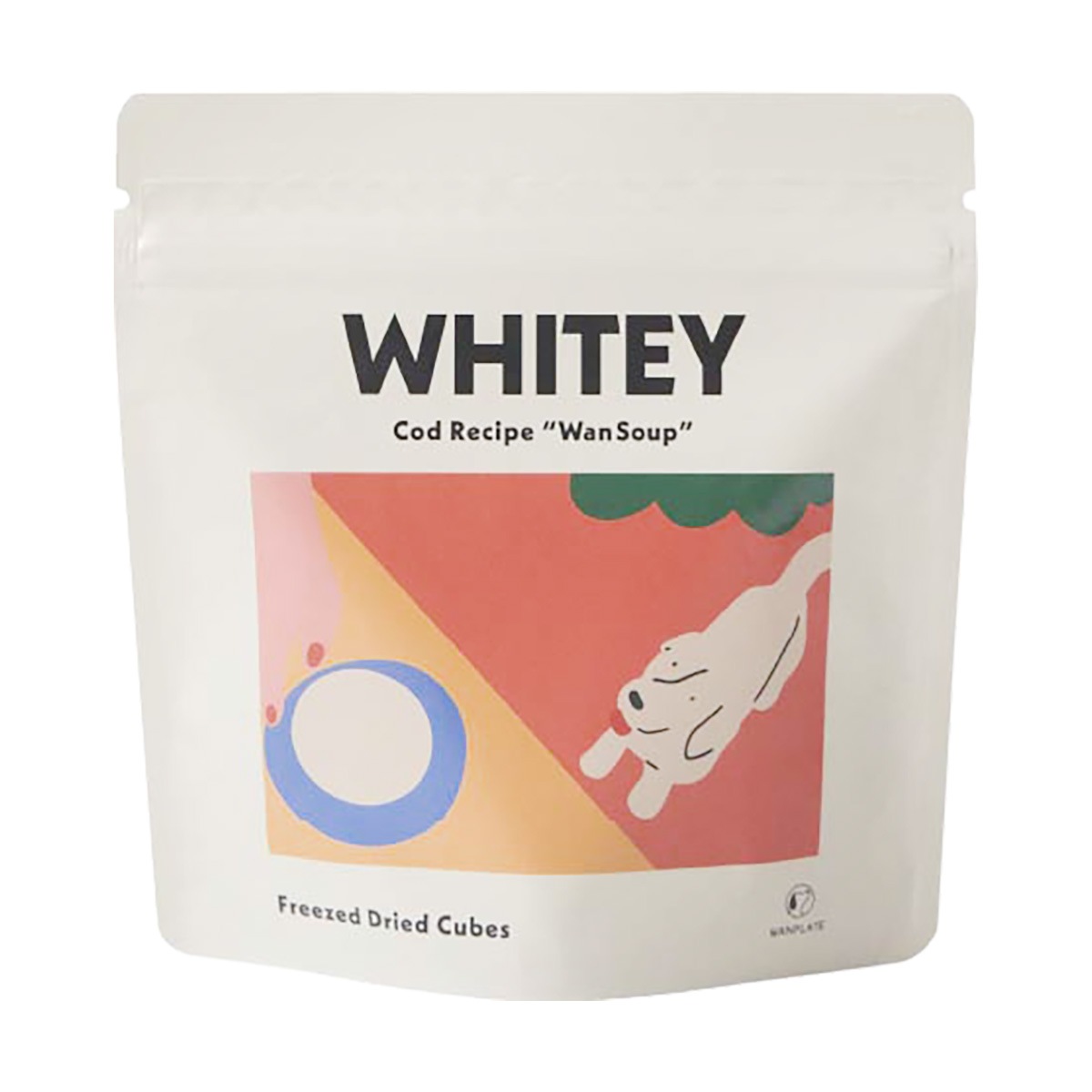 WanSoup-WHITEY タラレシピ ミニパック 28g 食物繊維 パウチタイプ ドッグフード 犬用フード おかず とろろ カリフラワー おなかの健康維持