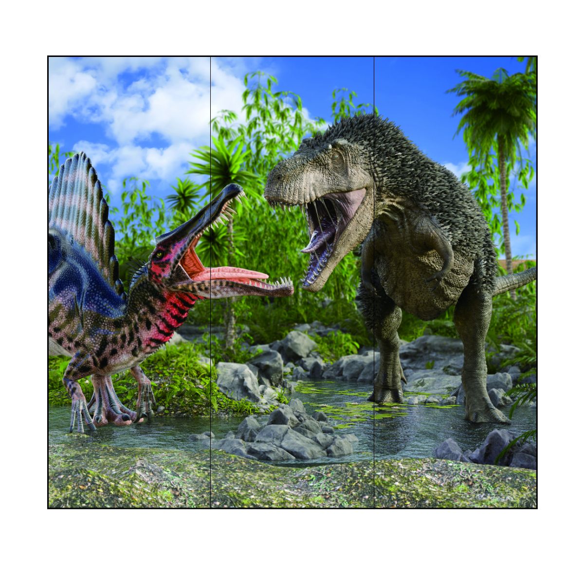 恐竜王国シリーズ T-REXとスピノザウルス JP-014W カベ紙 92cm