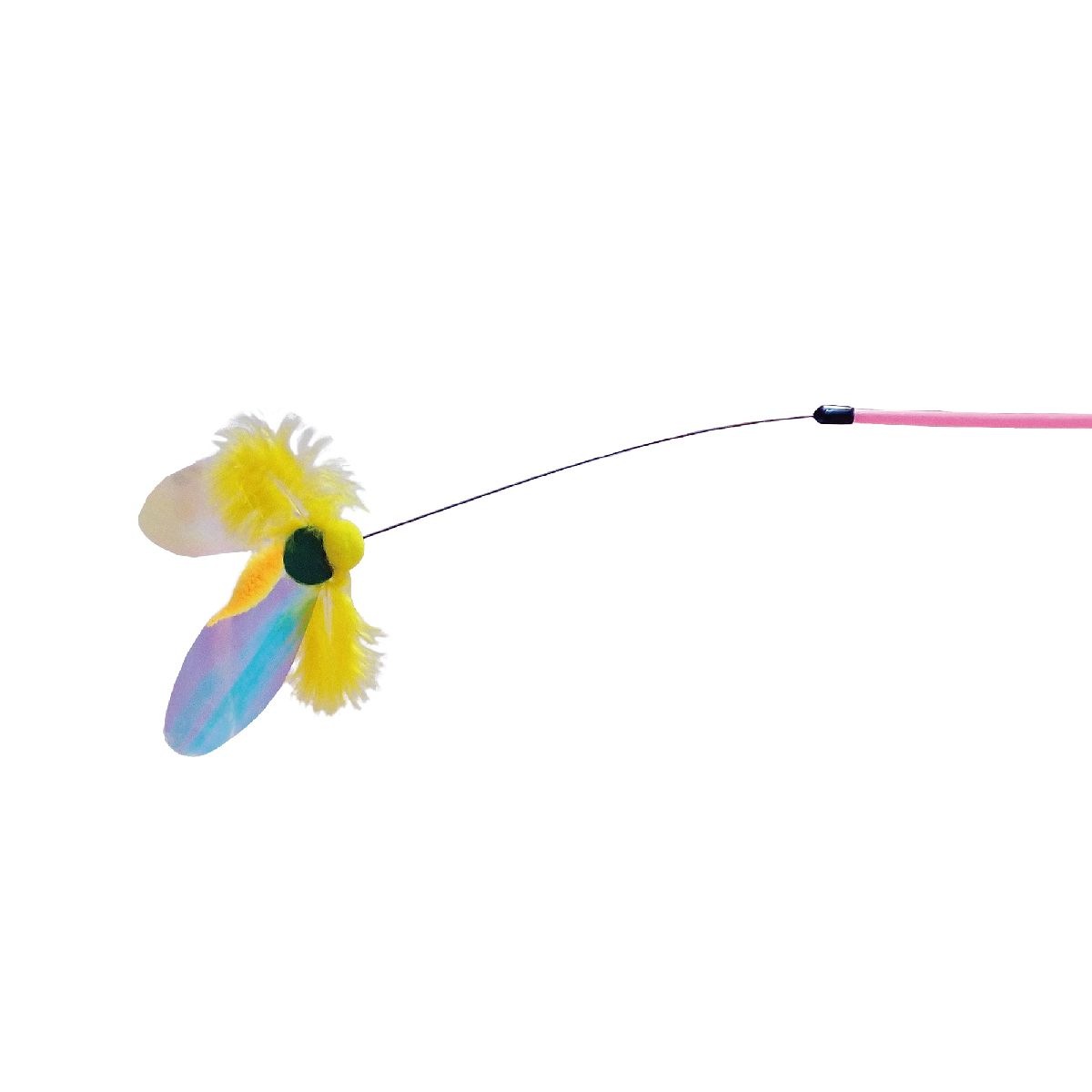 猫用おもちゃ 猫じゃらし 6本セット 日本製 カシャカシャじゃれるスーパーロング パピヨン 棒が伸びる オーロラフィルム使用 音 光 色 3つの効果 ペッツルート ペット用品 ペット