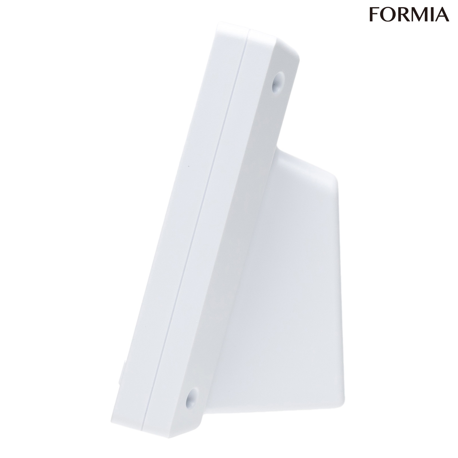 目覚まし時計 電波 デジタル フォルミア ホワイト 白 幅16×奥行5×高8.7cm スヌーズ 温湿度計 ライト おしゃれ HT-034RC