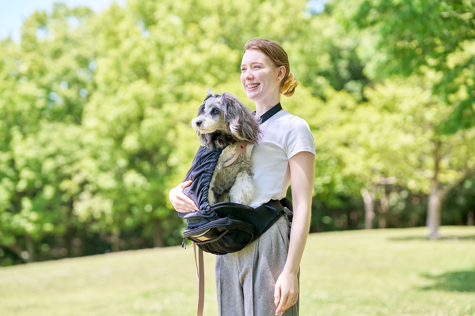 ペット用 スリング バッグ ヒップシートEX ブラック キャメル マゼンダ 犬用 猫用 抱っこひも 耐荷重 15kg お散歩バッグ お散歩ポーチ お出かけ UVカット 45%遮熱で木陰気分 ペット用品