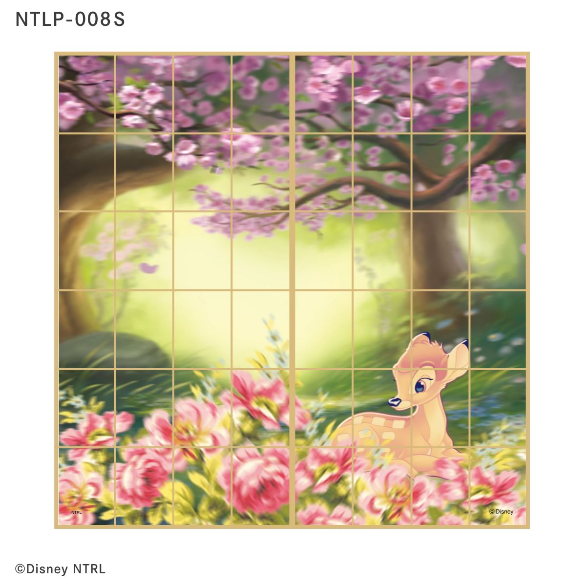 ディズニーキャラクター 障子紙 ディズニーキャラクター バンビ  NTLP-008S のりで貼るタイプ 幅約92cm×長さ約182cm 2枚1組 アサヒペン