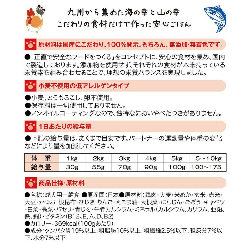 ドッグフード アニモフード　鶏 犬用 800g 成犬用一般食 国産 無添加・無着色