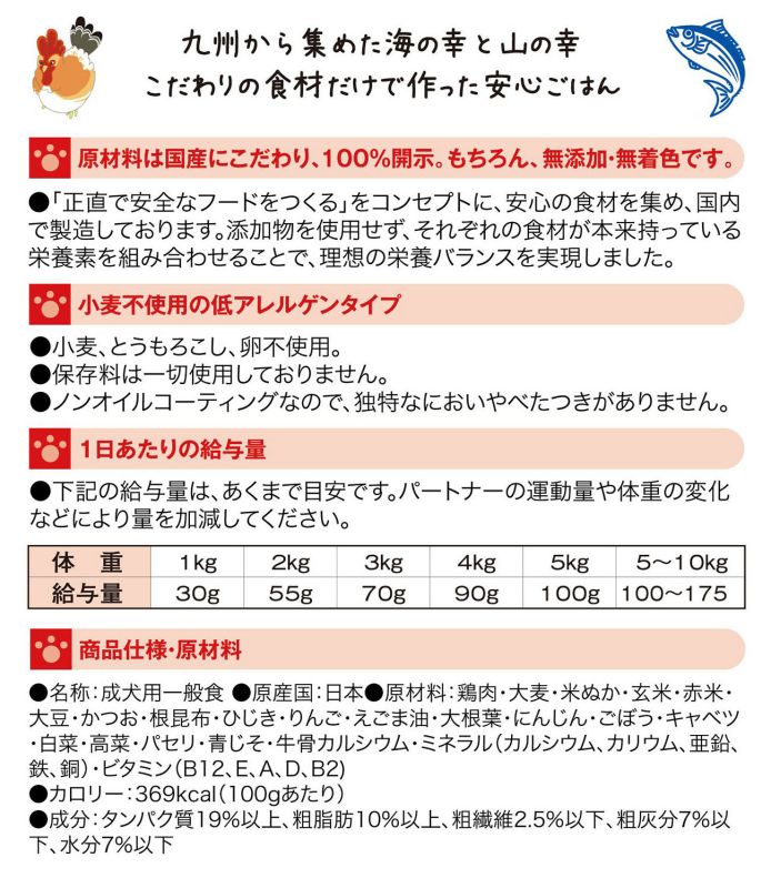 ドッグフード アニモフード　鶏 犬用 800g 成犬用一般食 国産 無添加・無着色