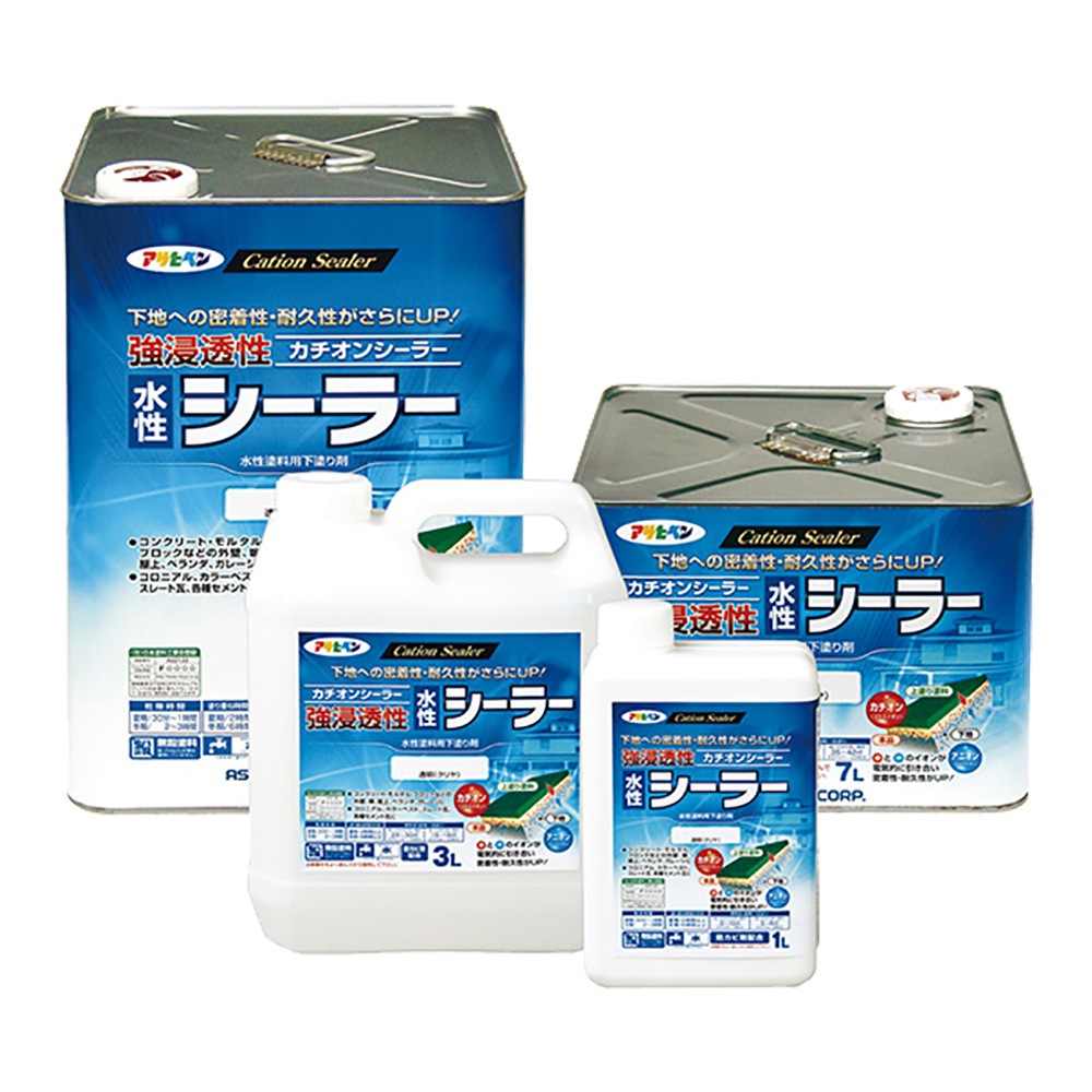 未開封　アサヒペン 強浸透性水性シーラー 14L 透明 水性 楽天市場】アサヒペン 強浸透性水性シーラー 7L 14L : ペイントジョイ