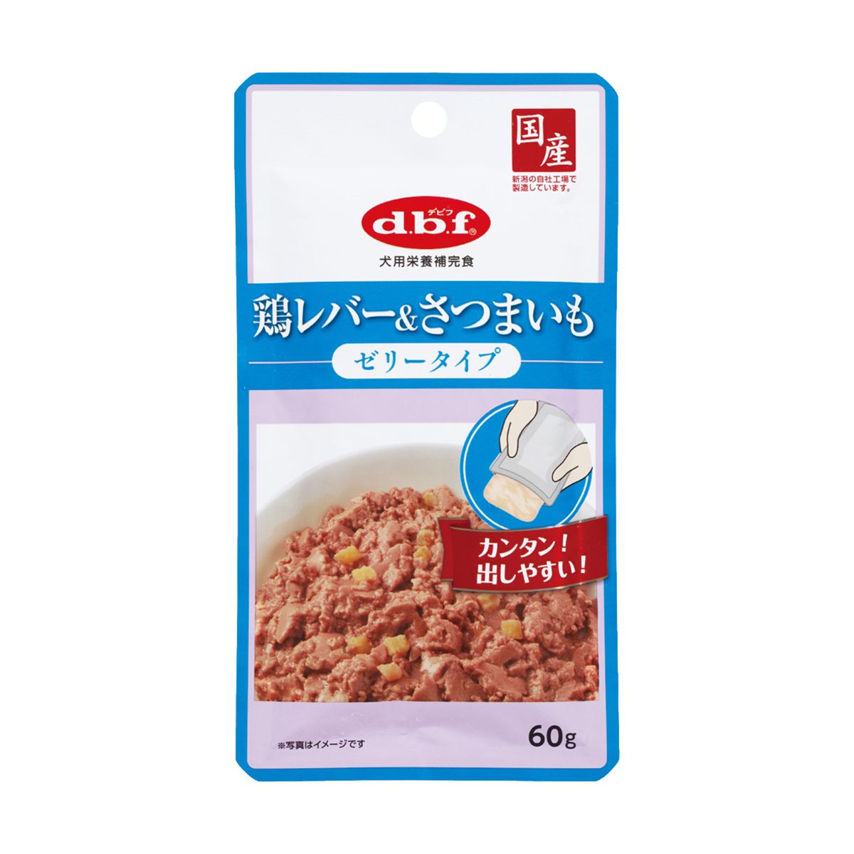 d.b.f デビフ 鶏レバー&さつまいも ゼリータイプ 内容量：60g 犬用栄養補完食 ドッグフード ウェットフード おやつ 犬用