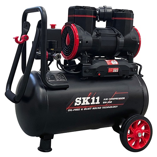 【期間限定特価販売！6/30まで】藤原産業 SK11 オイルレスエアコンプレッサー SW-L20MPF-01
