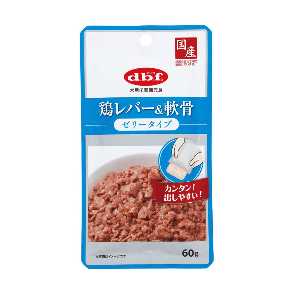 d.b.f デビフ 鶏レバー&軟骨 ゼリータイプ 内容量：60g 犬用栄養補完食 ドッグフード ウェットフード おやつ 犬用