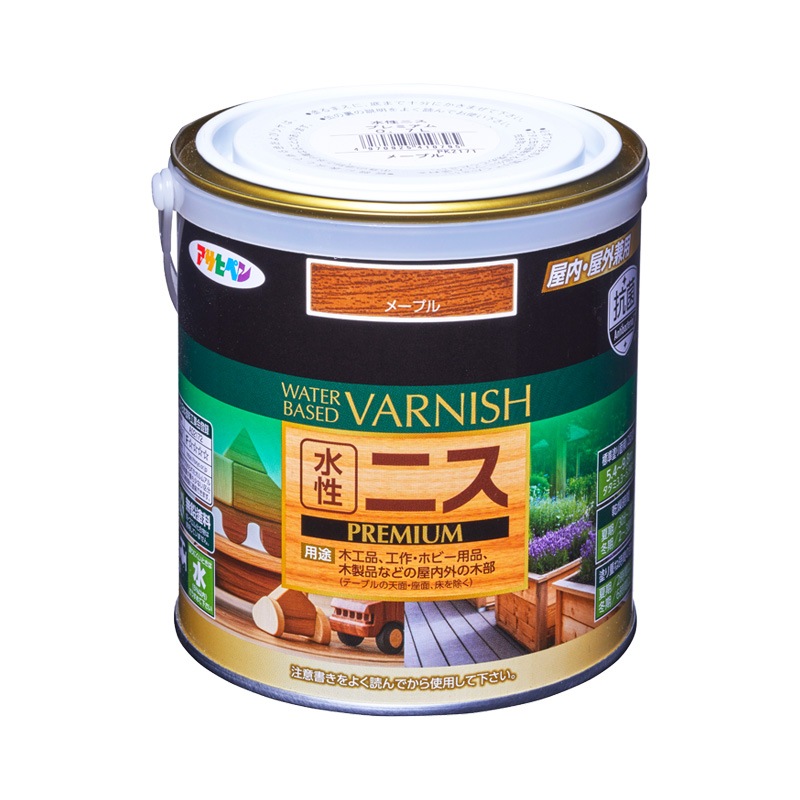 水性ニス PREMIUM（水性ニス プレミアム） 0.7L 300ml 100ml 木材 木部 ツヤあり ツヤ消し 全10色