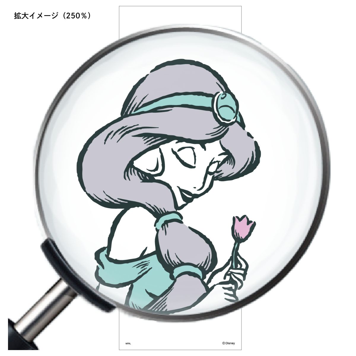 ディズニーキャラクター のりなし壁紙 ディズニープリンセス アラジン ジャスミン NTLP-023W のり貼りタイプ 幅約97cm×長さ約265cm 1枚入り
