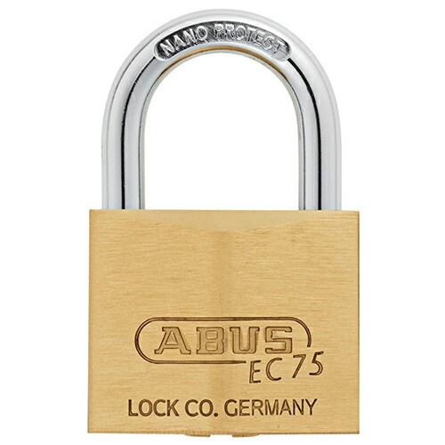 ABUS 真鍮南京錠 焼入れ弦 同番 EC75/30-KA