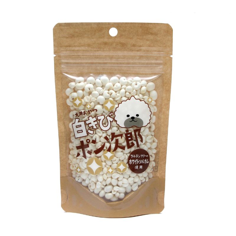 ペット用おやつ 犬用おやつ スナック 白きびポン次郎 内容量：12g 国産 日本製 グルテンフリー ホワイトソルガム使用 パフ ペット用品 ペット