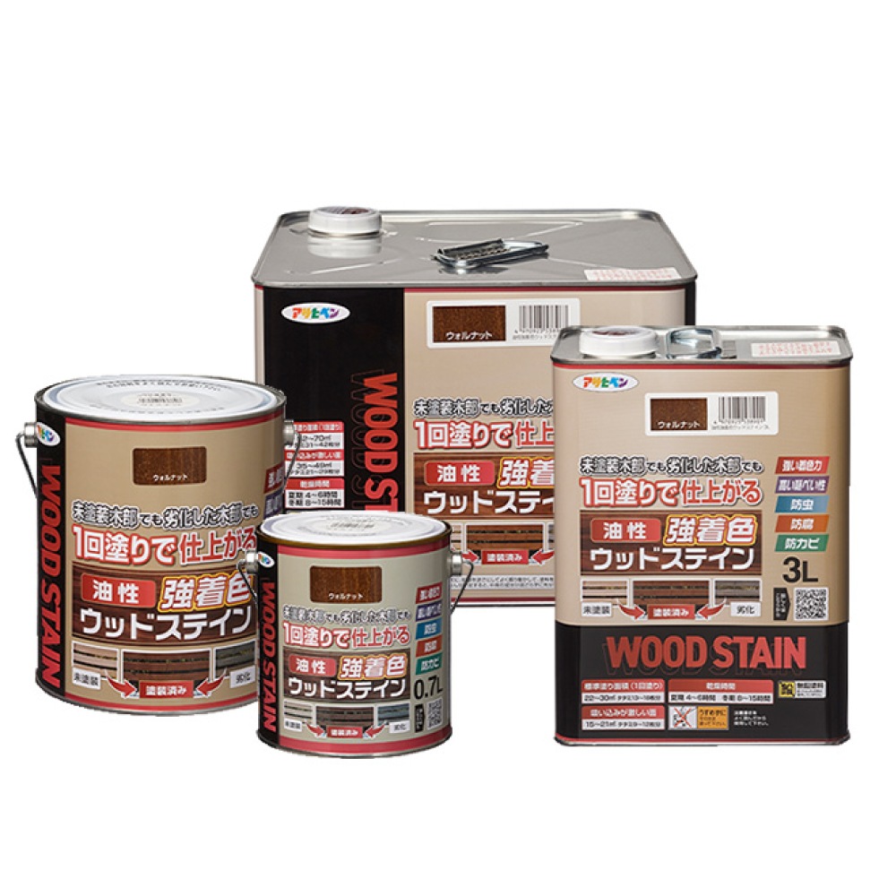 油性強着色ウッドステイン 0.7L 1.6L 3L 7L