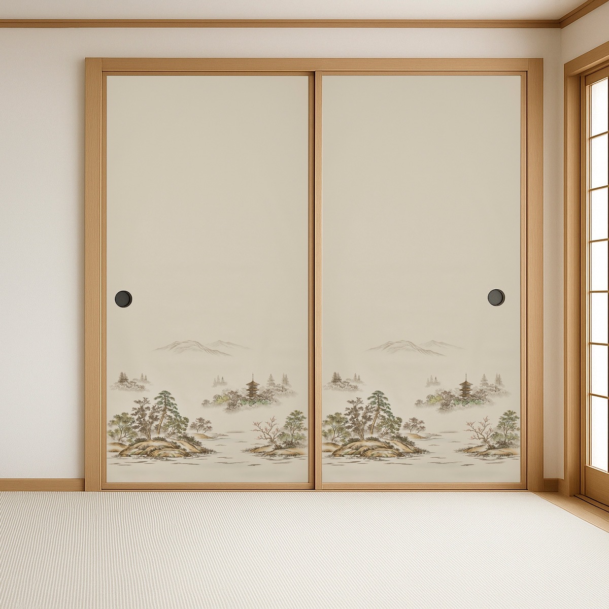 水で貼れる鳥の子ふすま紙 | | インテリア用品,ふすま紙 |アサヒペン e