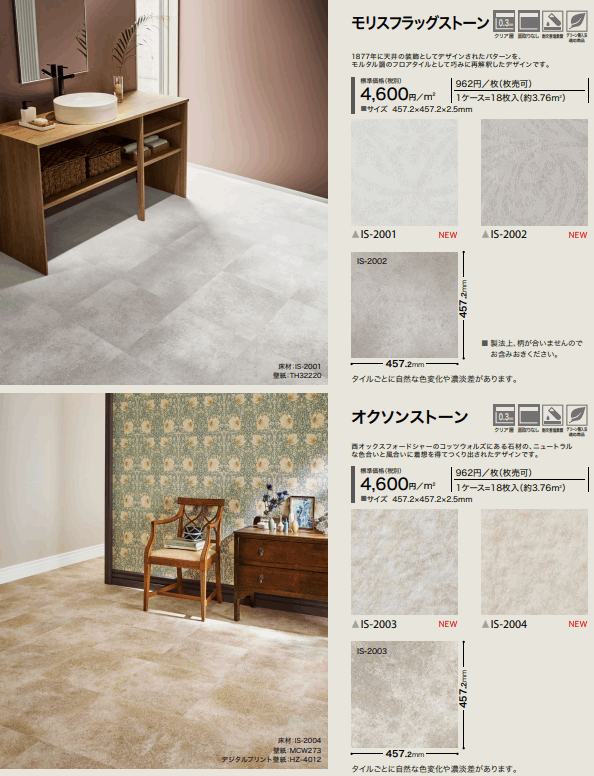 P20 サンゲツ フロアタイル モリスフラッグストーン オクソンストーン