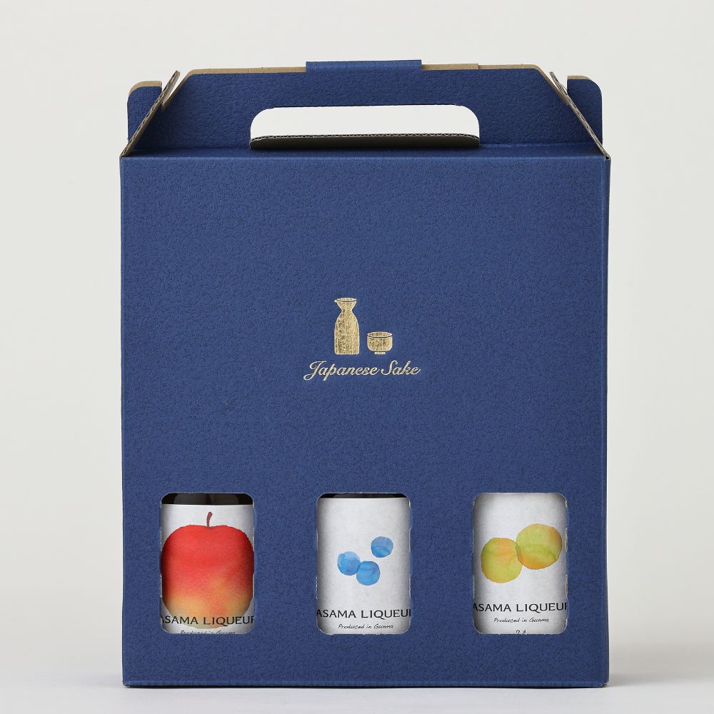 【お歳暮・ギフト】ASAMA LIQUEUR 300ml 3本飲み比べセット【紙袋付き】