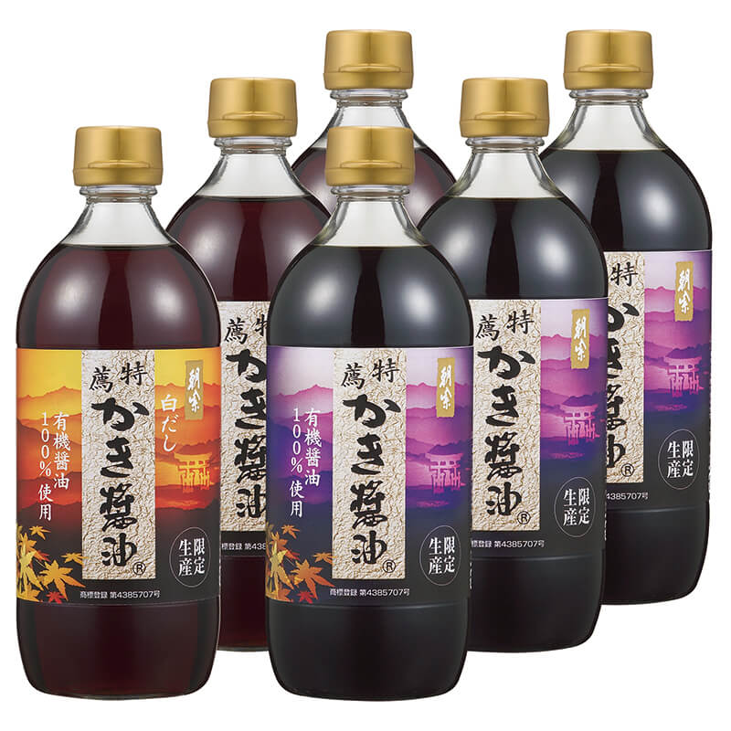 割引セール】K-12 特薦かき醤油＆特薦白だしかき醤油600ml 6本セット