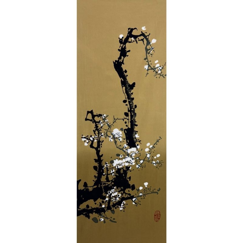 手ぬぐい 「白梅図」