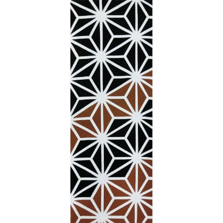 手ぬぐい 「麻の葉（茶黒）」