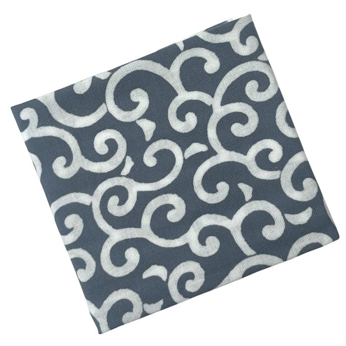 手ぬぐいハンカチ 「唐草(グレー)」