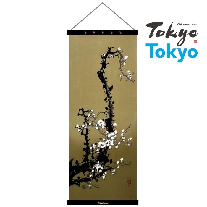 【Tokyo Tokyo選定】アートフレームと絵てぬぐい「白梅図」