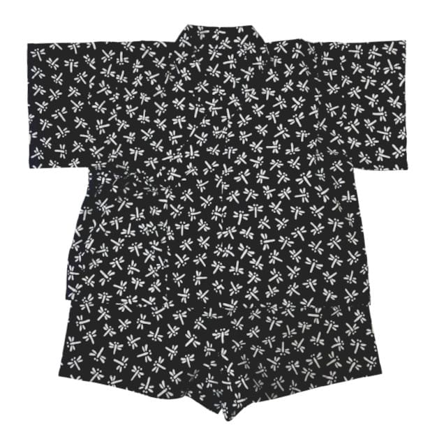 手ぬぐい赤ちゃん甚平「トンボ(紺)」