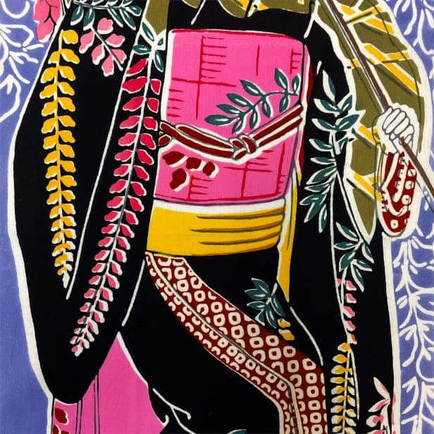 手ぬぐい 「藤娘」