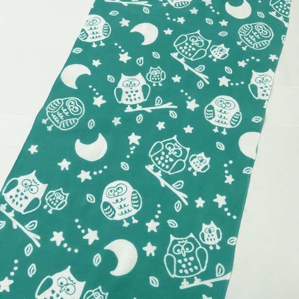 手ぬぐい「夢のふくろう(緑)」