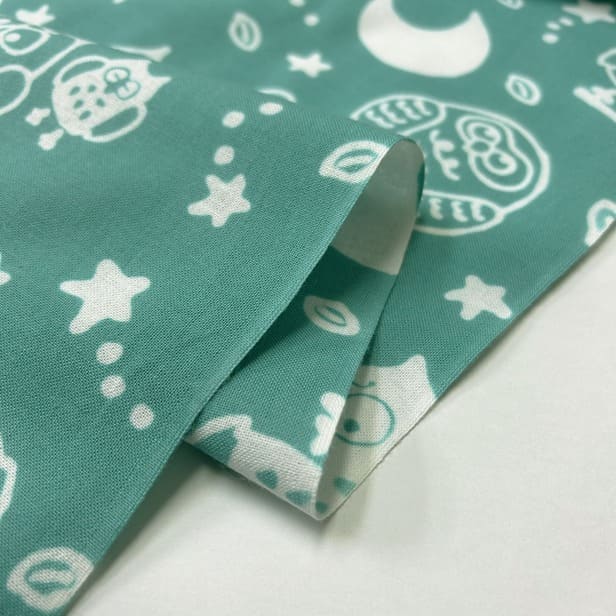 手ぬぐい「夢のふくろう(緑)」